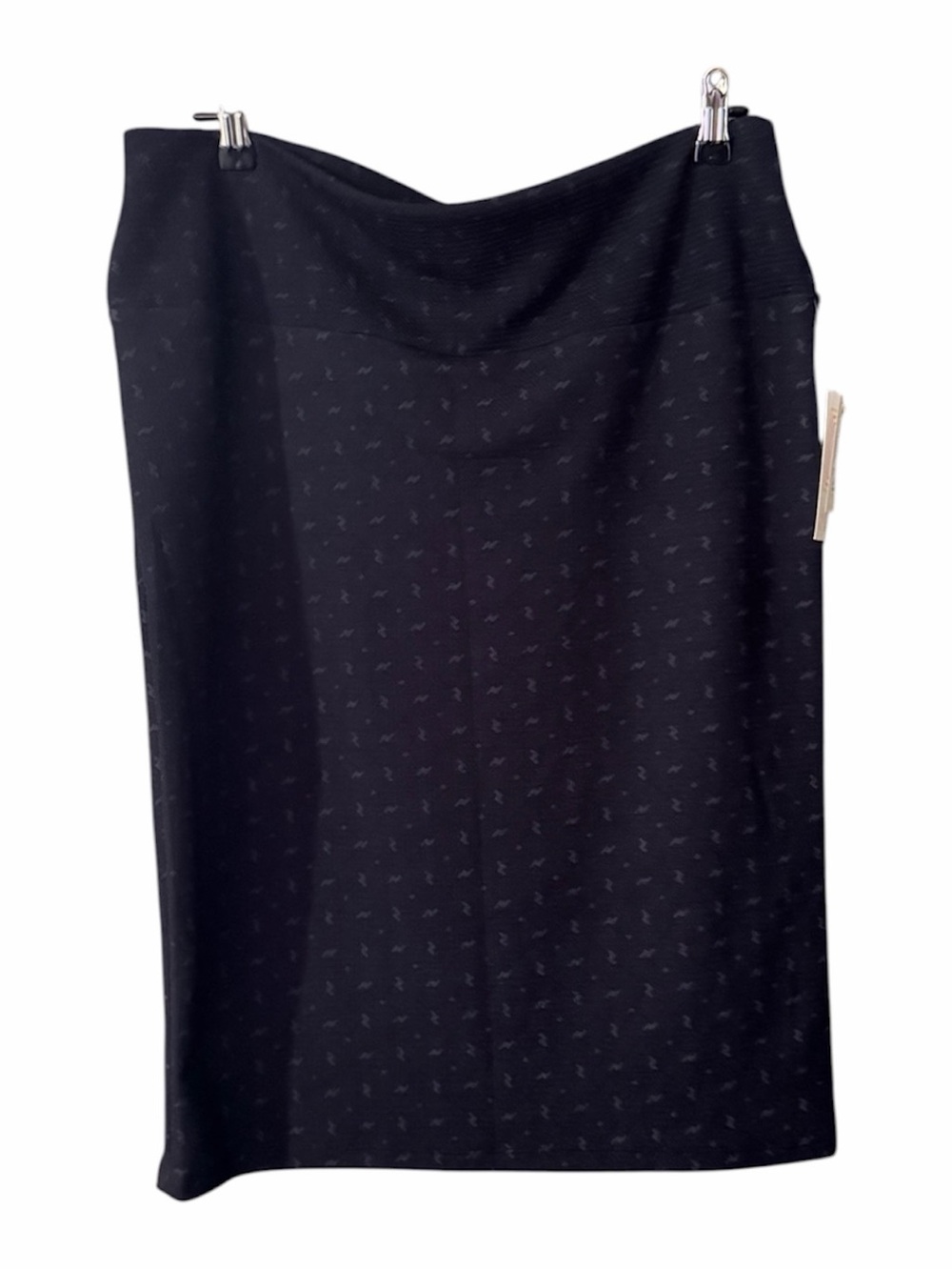 LuLaRoe Cassie Black Pencil Skirt with Subtle Dot Texture